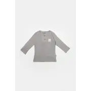 Set 3 piese:bluza, pantaloni si caciulita Bamboo, gri, BabyCosy, 50% bumbac+50%bambus (Marime: 18-24 Luni) JEMBC-CSYB9005-18