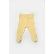 Set 4 piese:body, pantaloni, baveta si caciulita Bamboo, galben, BabyCosy, 50% bumbac+50%bambus (Marime: 3-6 Luni) JEMBC-CSYB9008-3