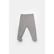 Set 4 piese:body, pantaloni, baveta si caciulita Bamboo, gri, BabyCosy, 50% bumbac+50%bambus (Marime: 6-9 luni) JEMBC-CSYB9011-6