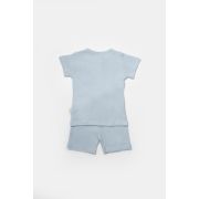 Set tricou cu pantaloni Bamboo, blue, BabyCosy, 50%bumbac+50% bambus (Marime: 12-18 Luni) JEMBC-CSYB9043-12