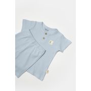 Set tricou cu pantaloni Bamboo, blue, BabyCosy, 50%bumbac+50% bambus (Marime: 6-9 luni) JEMBC-CSYB9043-6