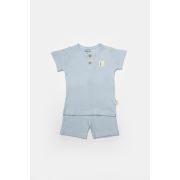 Set tricou cu pantaloni Bamboo, blue, BabyCosy, 50%bumbac+50% bambus (Marime: 6-9 luni) JEMBC-CSYB9043-6
