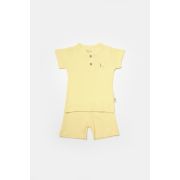 Set tricou cu pantaloni Bamboo, galben, BabyCosy, 50%bumbac+50% bambus (Marime: 3-6 Luni) JEMBC-CSYB9041-3