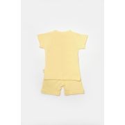Set tricou cu pantaloni Bamboo, galben, BabyCosy, 50%bumbac+50% bambus (Marime: 3-6 Luni) JEMBC-CSYB9041-3