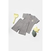 Set tricou cu pantaloni Bamboo, gri, BabyCosy, 50%bumbac+50% bambus (Marime: 6-9 luni) JEMBC-CSYB9044-6