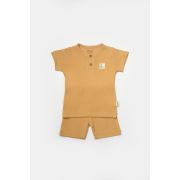 Set tricou cu pantaloni Bamboo, maro, BabyCosy, 50%bumbac+50% bambus (Marime: 18-24 Luni) JEMBC-CSYB9042-18