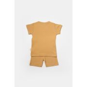Set tricou cu pantaloni Bamboo, maro, BabyCosy, 50%bumbac+50% bambus (Marime: 6-9 luni) JEMBC-CSYB9042-6
