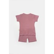 Set tricou cu pantaloni Bamboo, roz, BabyCosy, 50%bumbac+50% bambus (Marime: 9-12 luni) JEMBC-CSYB9039-9