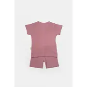 Set tricou cu pantaloni Bamboo, roz, BabyCosy, 50%bumbac+50% bambus (Marime: 9-12 luni) JEMBC-CSYB9039-9