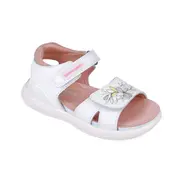 Sandale din piele pentru copii Floricele, Biomecanics, 252233, alb (Marime: 32 (20,2-20,8 cm)) JEM252233-B-32