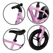 Bicicleta De Echilibru Fara Pedale Pentru Copii, Reglabila Si Roti Eva, Ultra-usoara, Jogo Pink Pjbrobijog04a0