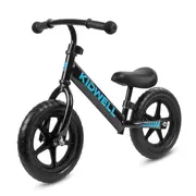 Bicicleta De Echilibru Fara Pedale Pentru Copii, Reglabila Si Roti Late Eva De 12  ,  Rebel Black, Kidwell Pjbrobireb14a0