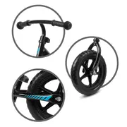 Bicicleta De Echilibru Fara Pedale Pentru Copii, Reglabila Si Roti Late Eva De 12  ,  Rebel Black, Kidwell Pjbrobireb14a0