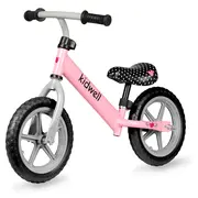 Bicicleta De Echilibru Fara Pedale Pentru Copii, Reglabila Si Roti Late Eva De 12  , Rebel Pink, Kidwell Pjbrobirel03a0
