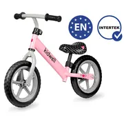Bicicleta De Echilibru Fara Pedale Pentru Copii, Reglabila Si Roti Late Eva De 12  , Rebel Pink, Kidwell Pjbrobirel03a0