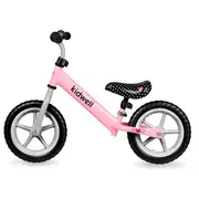 Bicicleta De Echilibru Fara Pedale Pentru Copii, Reglabila Si Roti Late Eva De 12  , Rebel Pink, Kidwell Pjbrobirel03a0