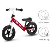 Bicicleta De Echilibru Fara Pedale Pentru Copii, Reglabila Si Roti Late Eva De 12  , Rebel Red, Kidwell Pjbrobireb17a0