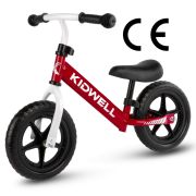 Bicicleta De Echilibru Fara Pedale Pentru Copii, Reglabila Si Roti Late Eva De 12  , Rebel Red, Kidwell Pjbrobireb17a0