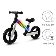 Bicicleta De Echilibru Fara Pedale Pentru Copii, Sa Reglabila, Cu Lumini Led, Roti Eva, 2 Ani+, Suno Black White, Kidwell Pjbrobisun02a0