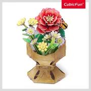 Cubic Fun - Buchet de flori 3D Camelie 109 piese ARTCUW3302h