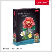 Cubic Fun - Buchet de flori 3D Camelie 109 piese ARTCUW3302h