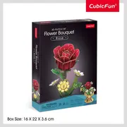 Cubic Fun - Buchet de flori 3D Trandafir 120 piese ARTCUW3301h