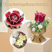Cubic Fun - Buchet de flori 3D Trandafir 120 piese ARTCUW3301h