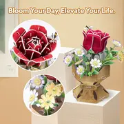 Cubic Fun - Buchet de flori 3D Trandafir 120 piese ARTCUW3301h