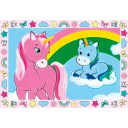 Ravensburger - CreArt pictura pe numere pentru copii 2 sabloane unicorni veseli ARTRVSPBN23699