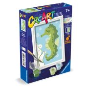 Ravensburger - CreArt pictura pe numere pentru copii calut de mare prietenos ARTRVSPBN23880