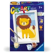 Ravensburger - CreArt pictura pe numere pentru copii leu salbatic ARTRVSPBN23965