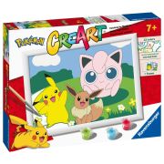 Ravensburger - CreArt pictura pe numere pentru copii personaje Pokemon ARTRVSPBN23571
