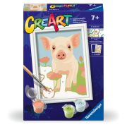Ravensburger - CreArt pictura pe numere pentru copii porcusor dragut ARTRVSPBN23970
