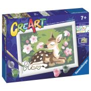 Ravensburger - CreArt pictura pe numere pentru copii pui de caprioara si flori ARTRVSPBN20178