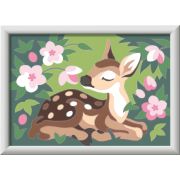 Ravensburger - CreArt pictura pe numere pentru copii pui de caprioara si flori ARTRVSPBN20178