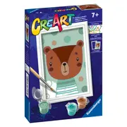 Ravensburger - CreArt pictura pe numere pentru copii ursulet dragut ARTRVSPBN23603