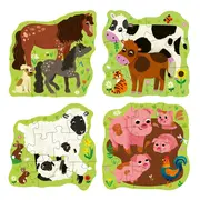 Ravensburger - Puzzle Up animale de la ferma 4 puzzle contur 4 6 8 10 piese ARTRVSPC04001