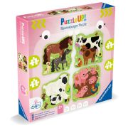 Ravensburger - Puzzle Up animale de la ferma 4 puzzle contur 4 6 8 10 piese ARTRVSPC04001