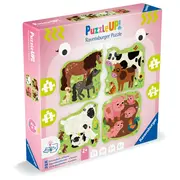 Ravensburger - Puzzle Up animale de la ferma 4 puzzle contur 4 6 8 10 piese ARTRVSPC04001