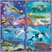 Ravensburger - Puzzle Up animale marine 4 puzzle 64 72 81 90 piese ARTRVSPC04004