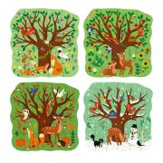 Ravensburger - Puzzle Up anotimpuri 4 puzzle contur 12 16 20 24 piese ARTRVSPC04002