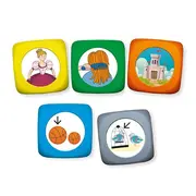 Set 15 cuburi cu povesti story cubes cu ghid pedagogic si suport audio in limba romana - okeakr20048