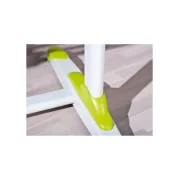 Set birou ergonomic HM Collorido, inaltime reglabila, unghi inclinare ajustabil, MDF, alb si scaun birou HM Kitty, piele ecologica, Mecanism de balans, 80 Kg, roz DRM10544