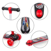 Trotineta Copii Cu Sezut, Transformabila 2in1, Pliabila, Cu Lumini Led, Rimba Race, 1-5 Ani, Pana La 50 Kg, Kidwell Pjbhubarim01a2