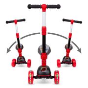 Trotineta Copii Cu Sezut, Transformabila 2in1, Pliabila, Cu Lumini Led, Rimba Race, 1-5 Ani, Pana La 50 Kg, Kidwell Pjbhubarim01a2