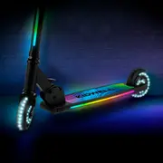 Trotineta Cu 2 Roti Pentru Copii, 3in1, Pliabila, Reglabila, Cu Iluminare Led Incorporata, Mido Black, 5 Ani+, Pana La 100 Kg, Kidwell Pjbhuskmid01a0