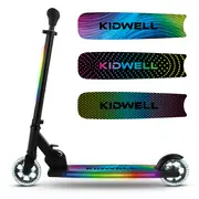 Trotineta Cu 2 Roti Pentru Copii, 3in1, Pliabila, Reglabila, Cu Iluminare Led Incorporata, Mido Black, 5 Ani+, Pana La 100 Kg, Kidwell Pjbhuskmid01a0