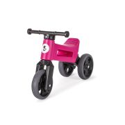 Bicicleta fara pedale cu cosulet pentru ghidon Funny Wheels Rider SPORT 2 in 1 Roz/Negru PMICFWR-S-PINKBB