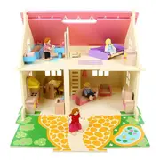 Casuta din lemn pentru papusi - flowers