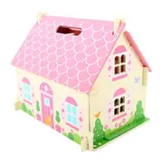 Casuta din lemn pentru papusi - flowers